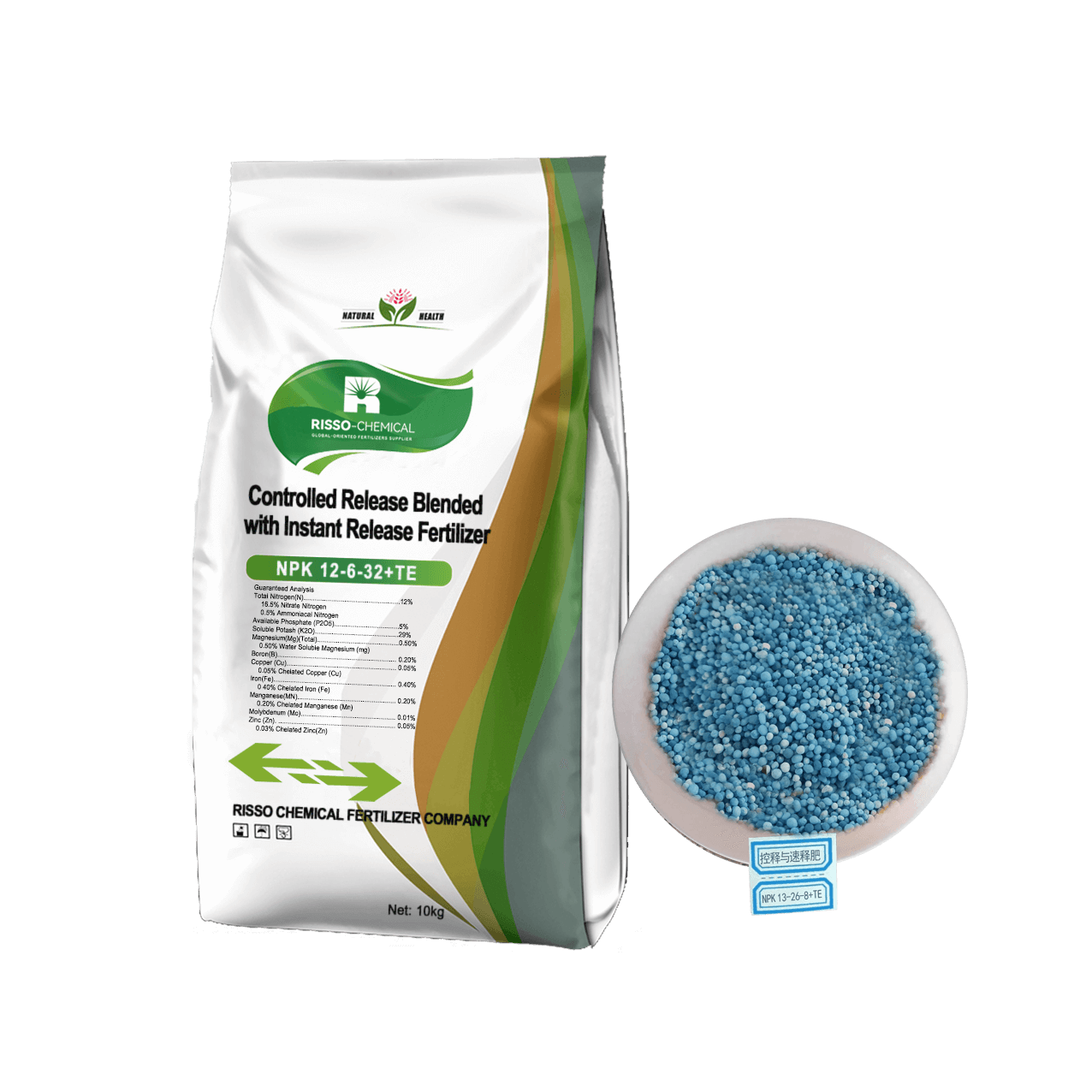 Controlled release blended with instant release fertilizer1