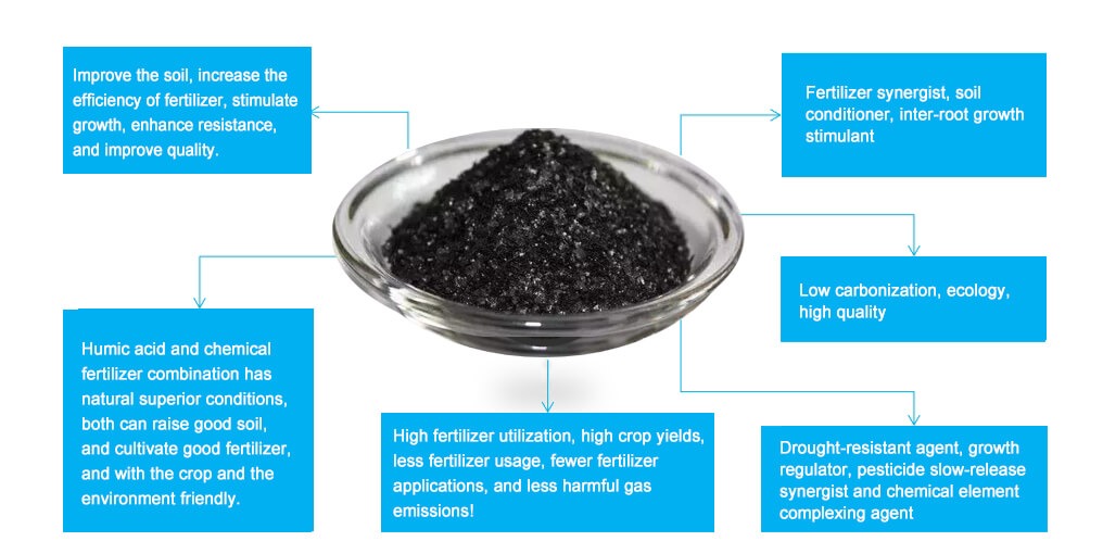 Active humic acid fertilizer function characteristics