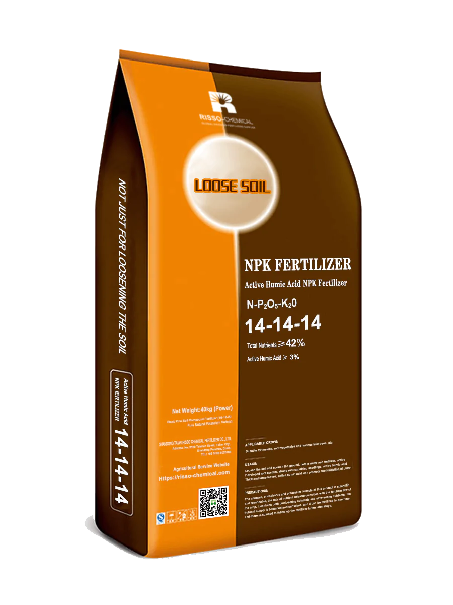 リッソの14-14-14フミン酸NPK硫黄ベース肥料