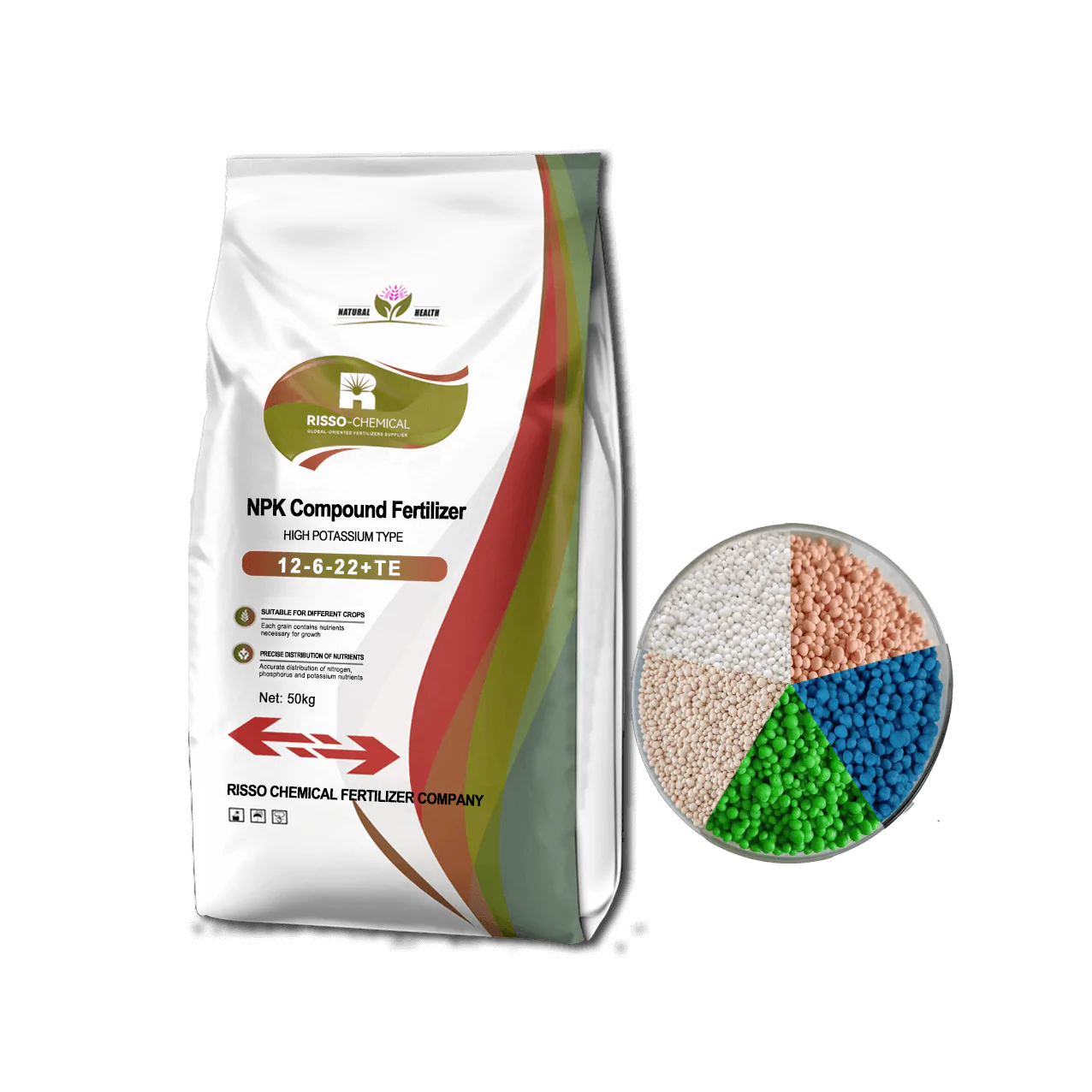Fertilizante NPK 12-6-22+12CaO o 18S