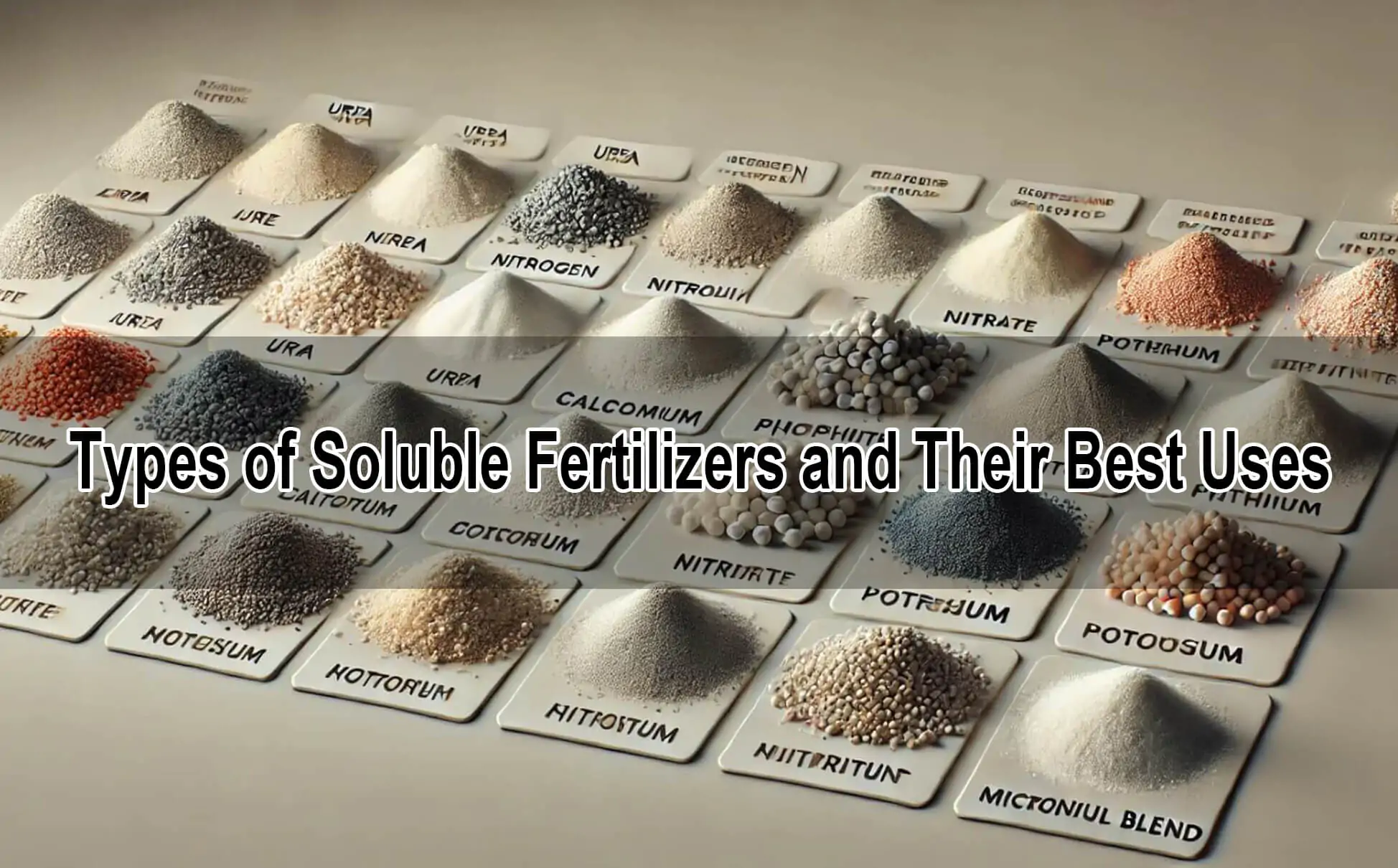 Tipos de fertilizantes solúveis e seus melhores usos