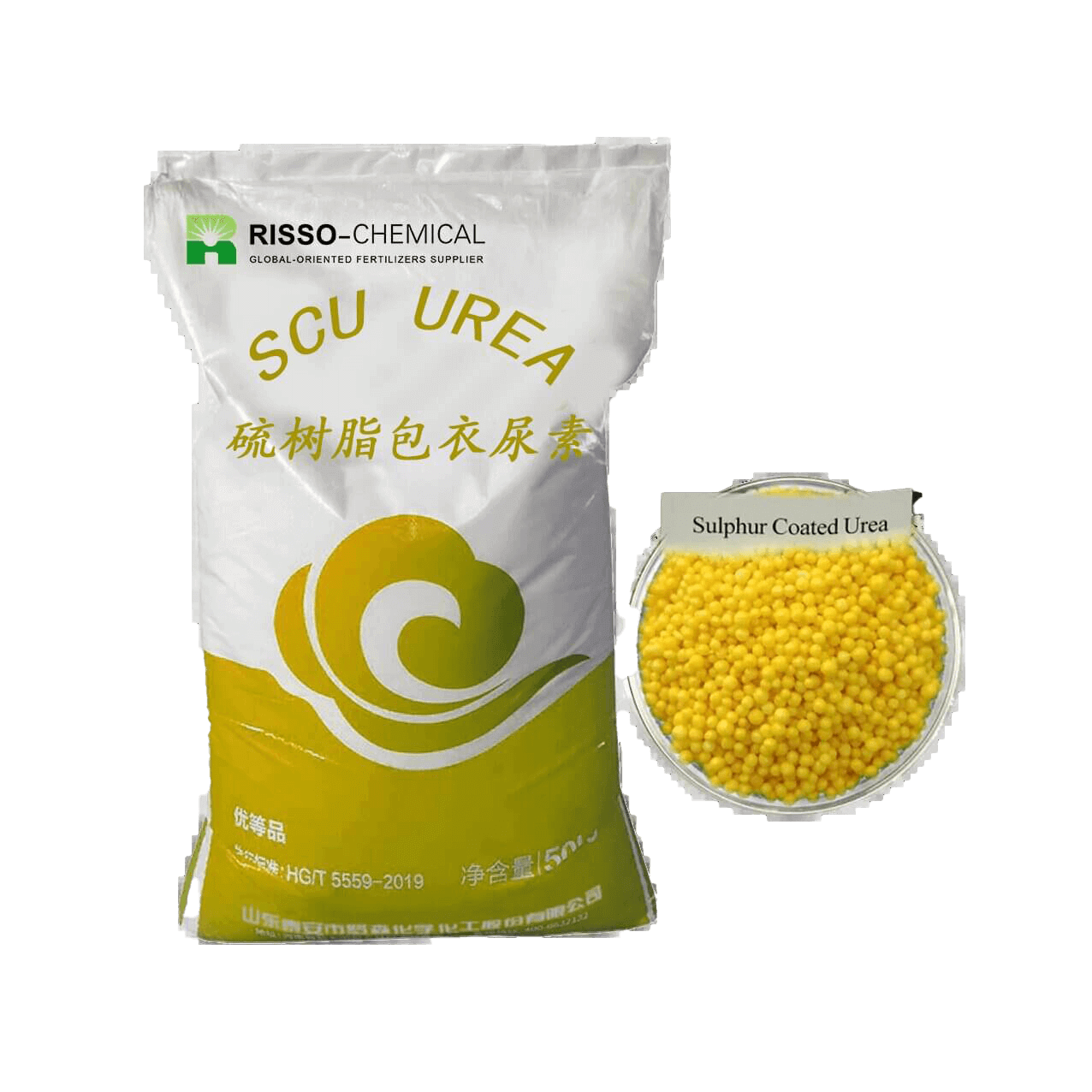 Sulphur resin coated urea