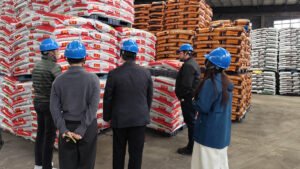 Risso engineer explaining fertilizer production process