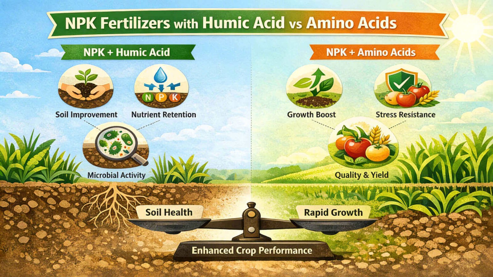 Humic Acid vs Amino Acid NPK Fertilizers