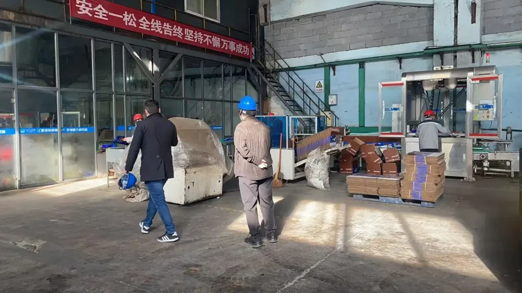 Kazakhstan client touring Risso water-soluble fertilizer production line