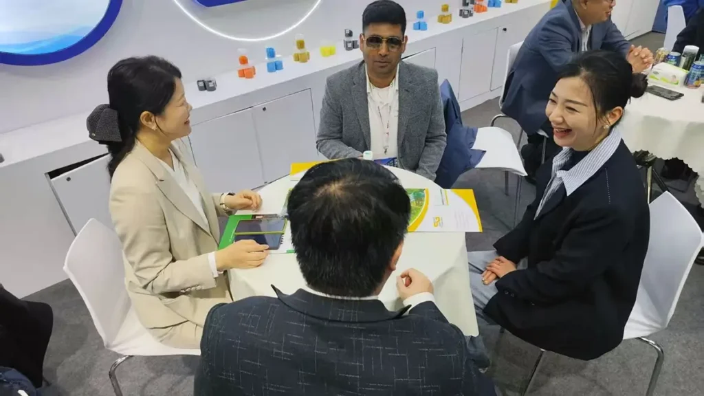 Risso team meeting international clients at CAC 2026 agrochemical exhibition in Shanghai1