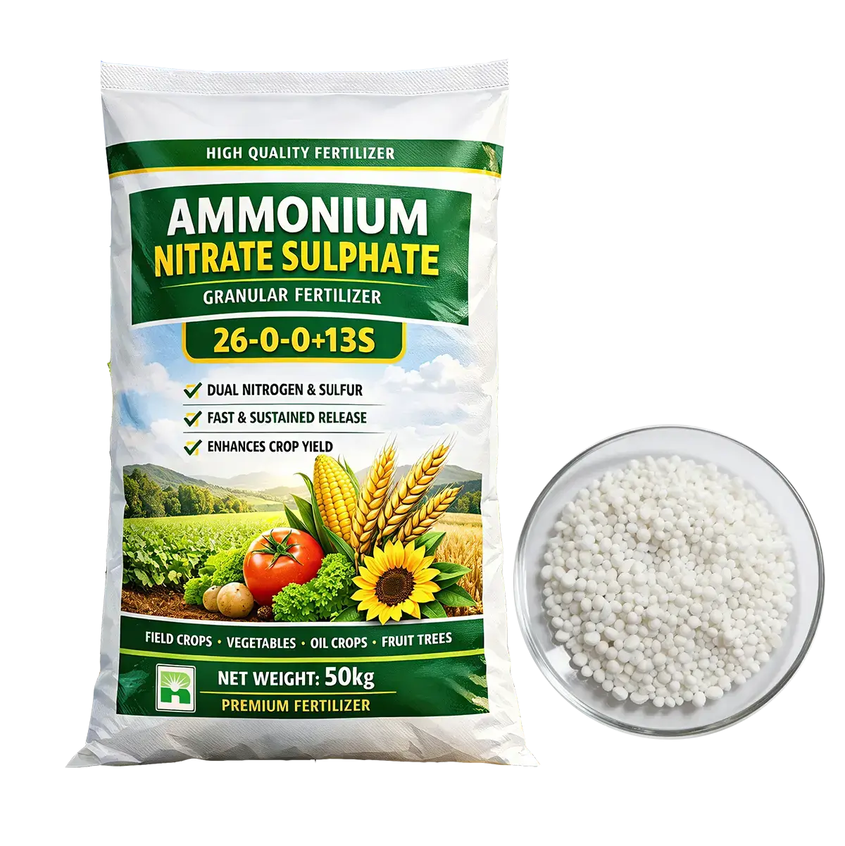 ASN Ammonium Sulfate Nitrate granular fertilizer 26-0-0+13S