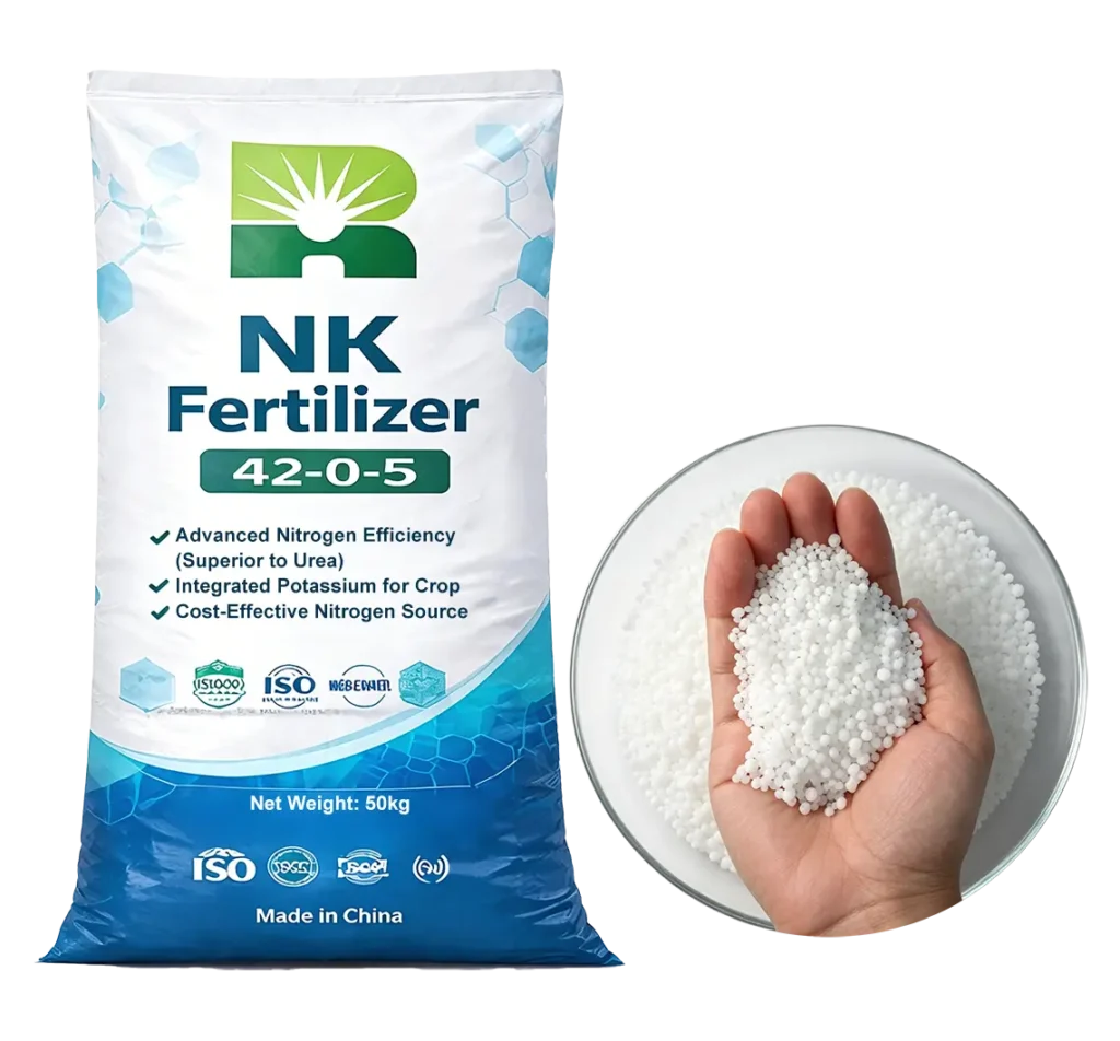 NK 42-0-5 granular fertilizer transparent urea-like nitrogen potassium fertilizer 42-0-5 for fast crop growth and agricultural use