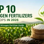 Top 10 nitrogen fertilizers for crops in 2026 infographic showing high efficiency nitrogen fertilizer types