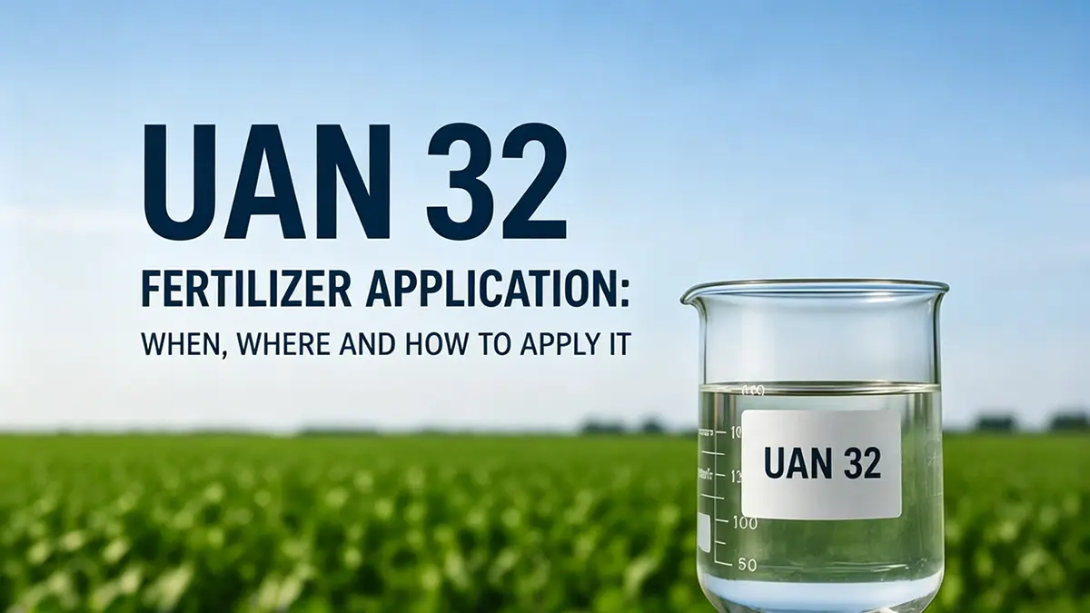 UAN 32 fertilizer application guide showing liquid nitrogen fertilizer use in modern crop production