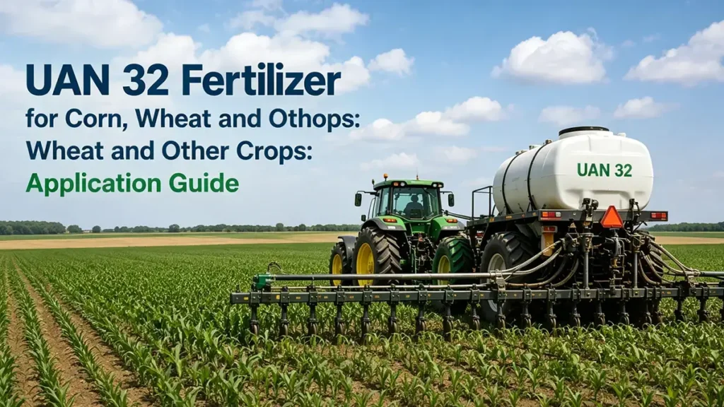 UAN 32 fertilizer application for corn, wheat and other crops in modern agriculture