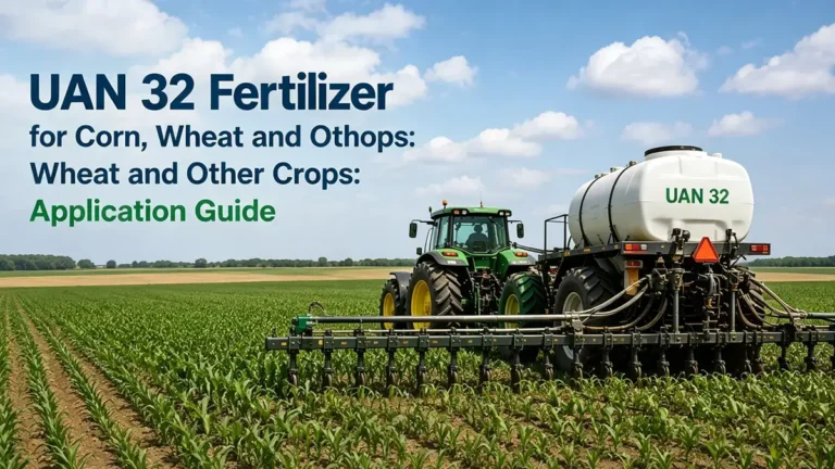 UAN 32 fertilizer application for corn, wheat and other crops in modern agriculture