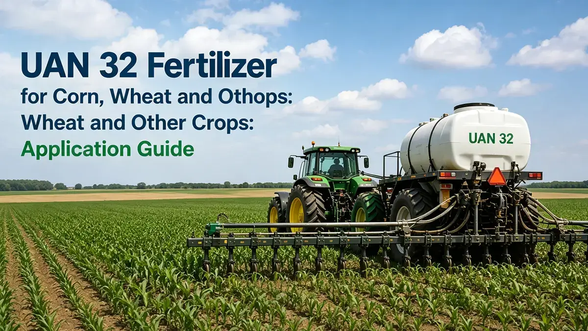 UAN 32 fertilizer application for corn, wheat and other crops in modern agriculture