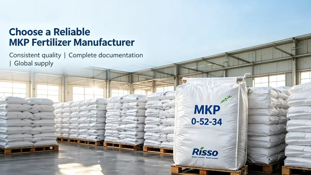MKP fertilizer manufacturer supplying consistent 0-52-34 fertilizer quality and documentation