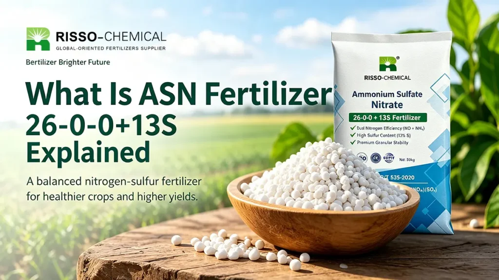 What is ASN fertilizer 26-0-0+13S explained by Risso