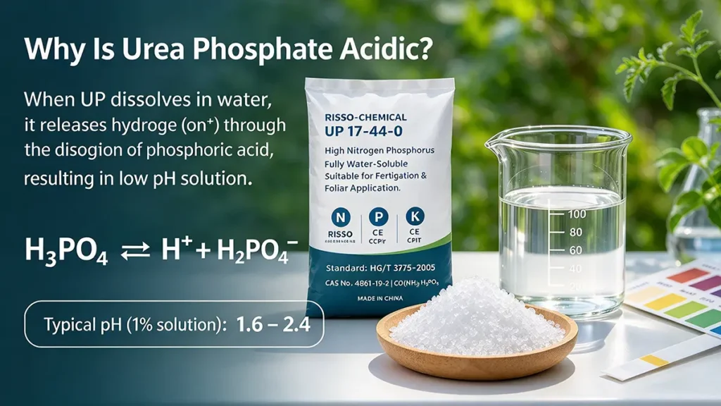 Urea phosphate UP 17-44-0 fertilizer with 17–17.5% nitrogen and 44% P₂O₅
