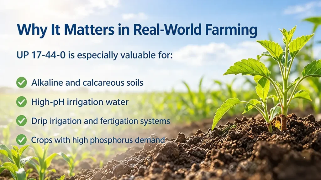 Urea phosphate application in alkaline and calcareous soils for improved phosphorus availability